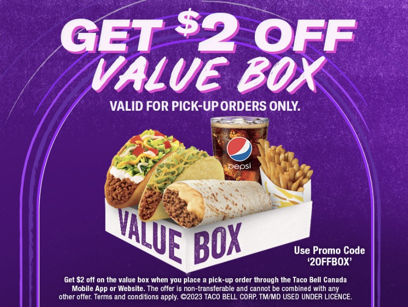 Taco Bell | Get $2 Off Value Box | Wynnewood Village | Dallas