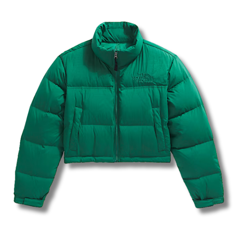 Kelly green puffer jacket