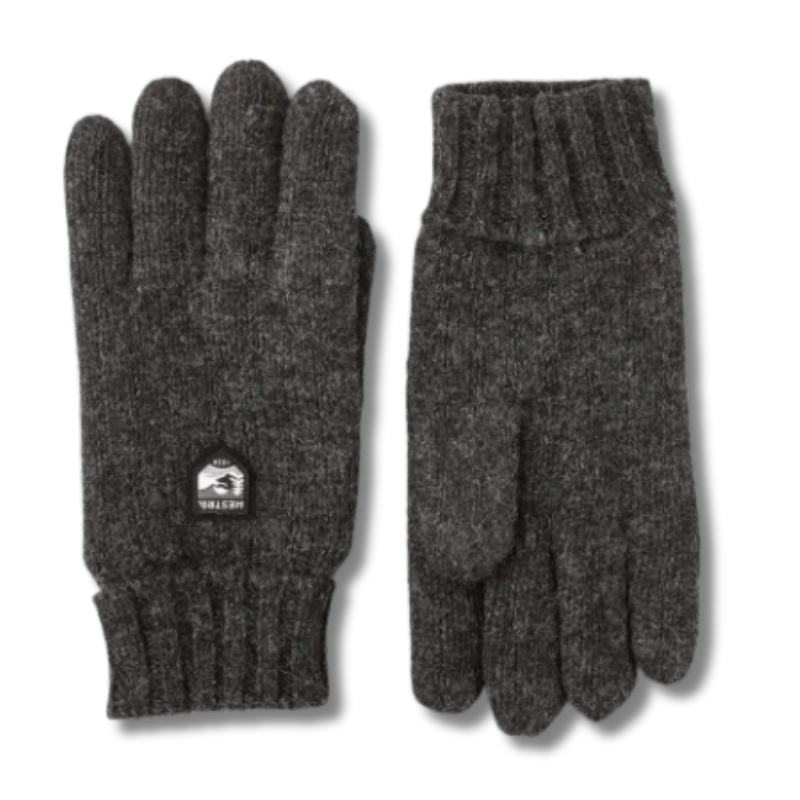 Charcoal knitted gloves