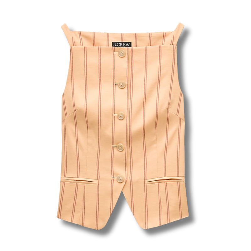 Light orange tank with subtle vertical stripes
