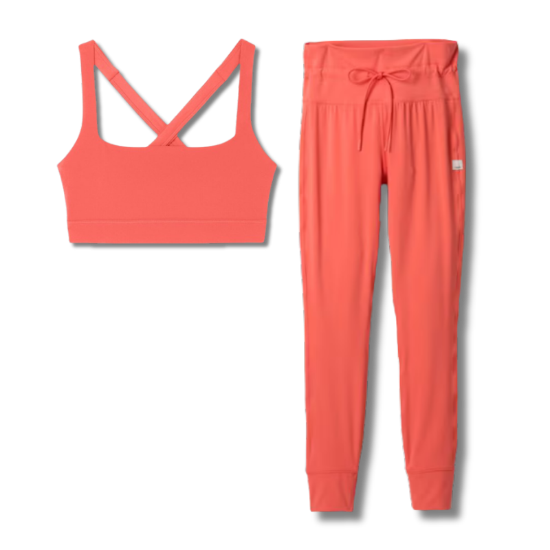 Workout set in coral