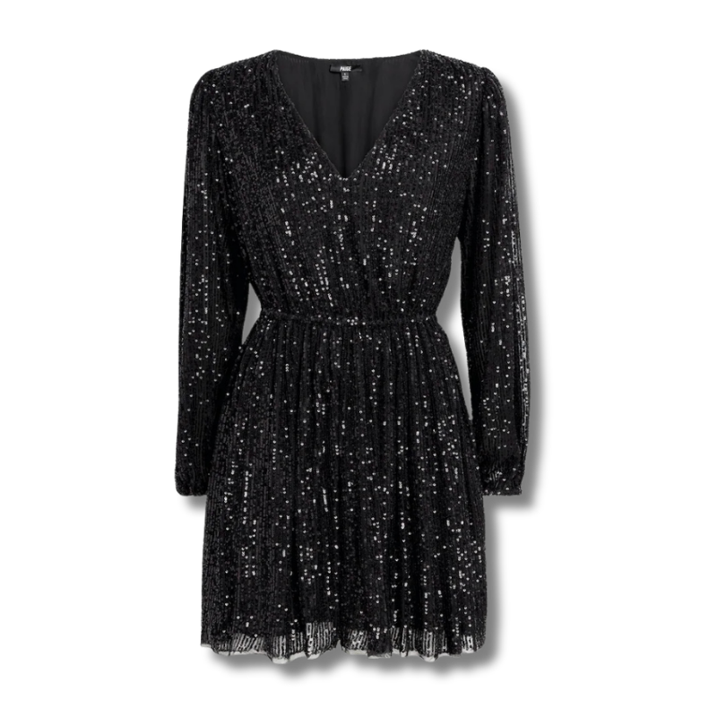 Black long sleeve sparkle dress