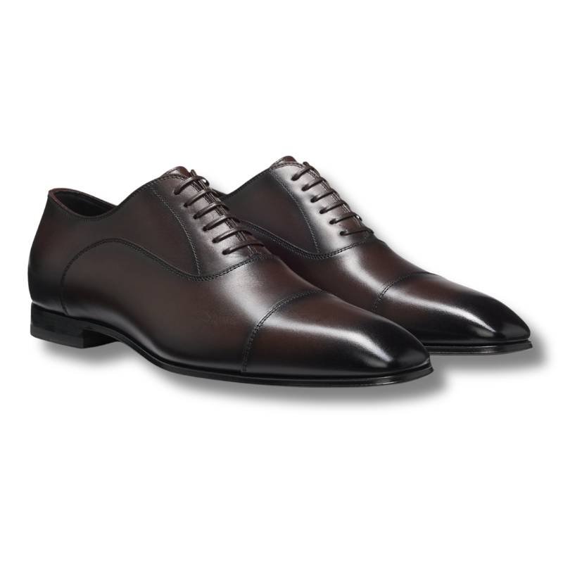 Dark brown leather dress shoes