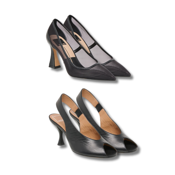 Two black heels