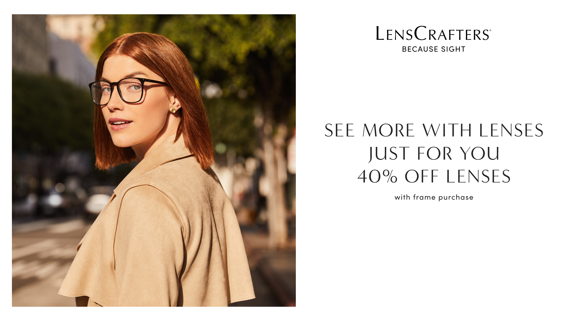 Lenscrafters 40 off lenses Outlet