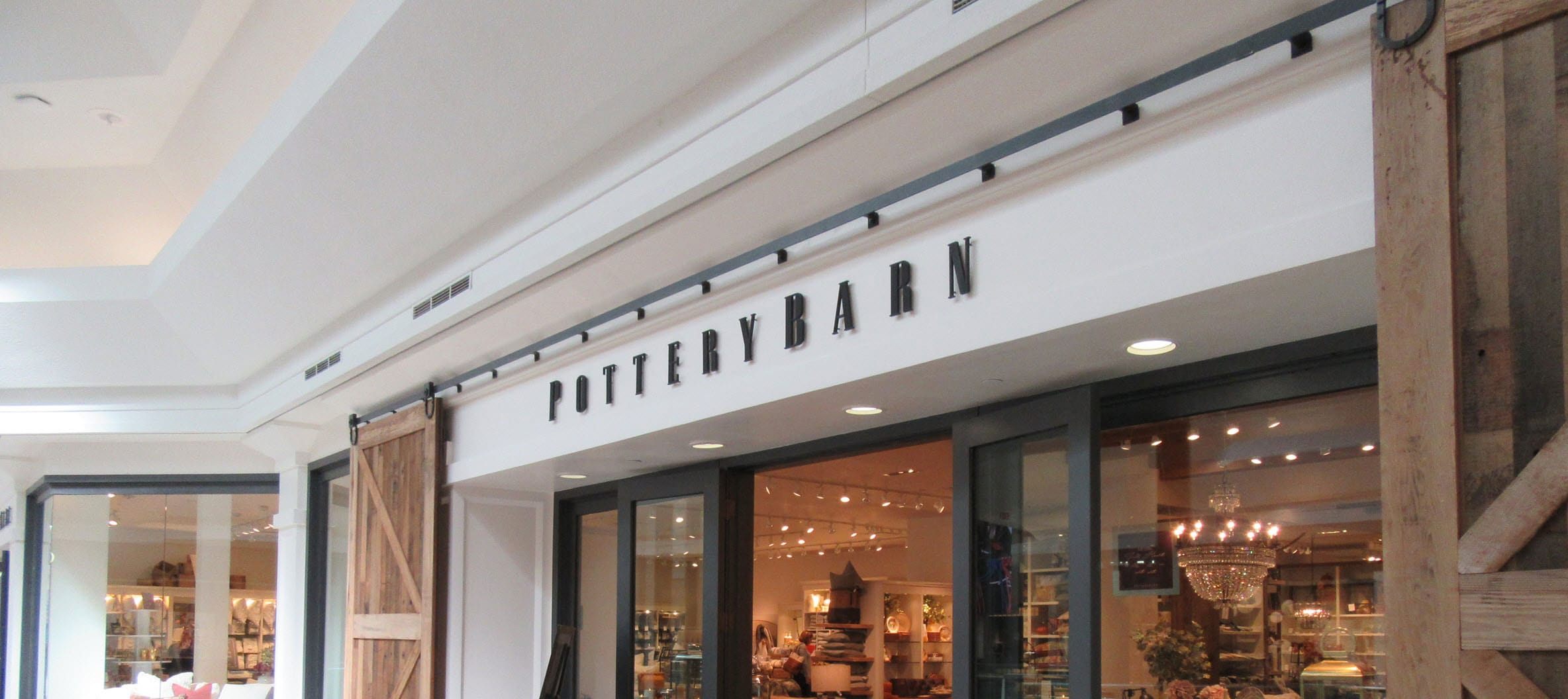 pottery barn store displays