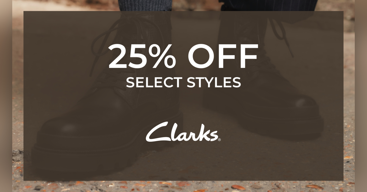 25 off clarks store