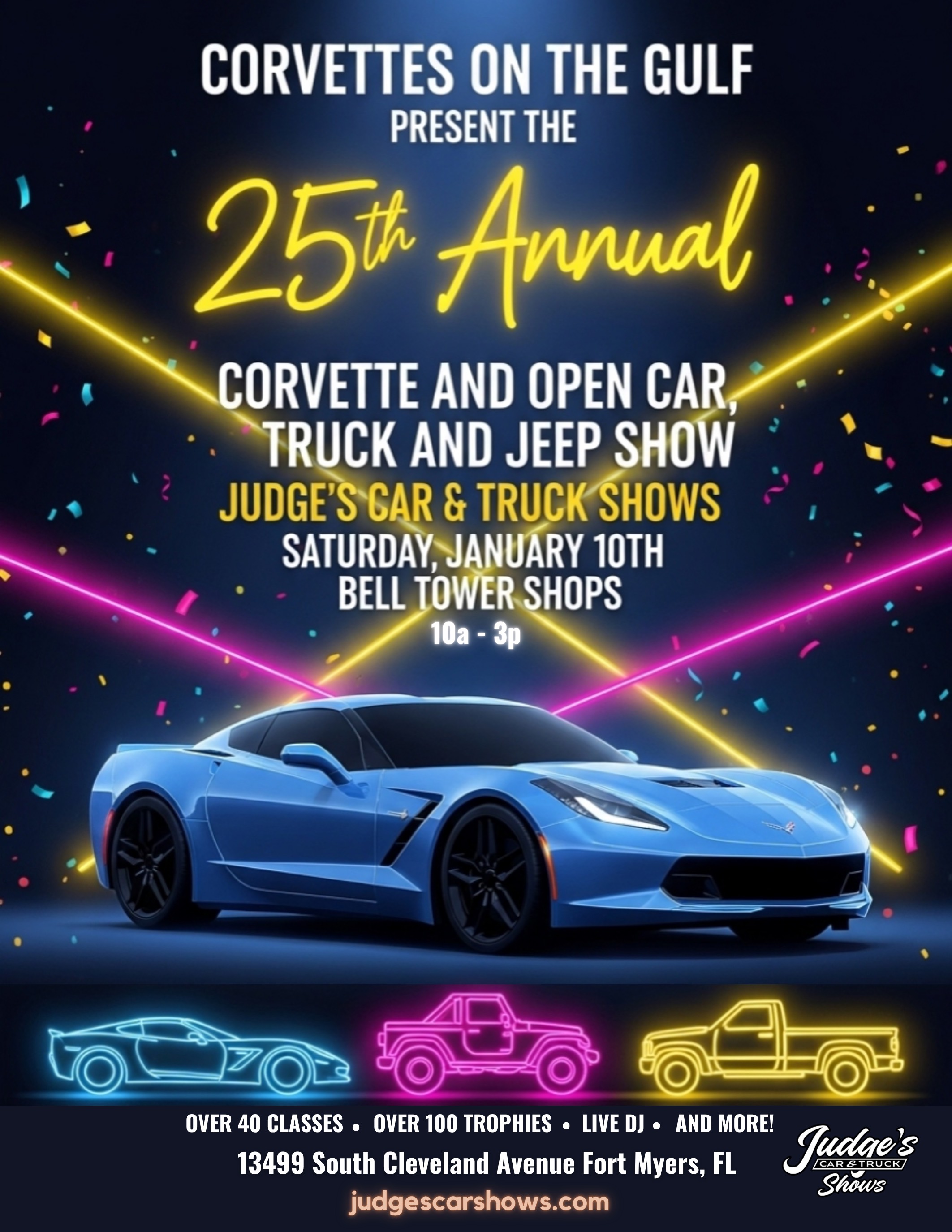 Corvettes on the Gulf Car Show