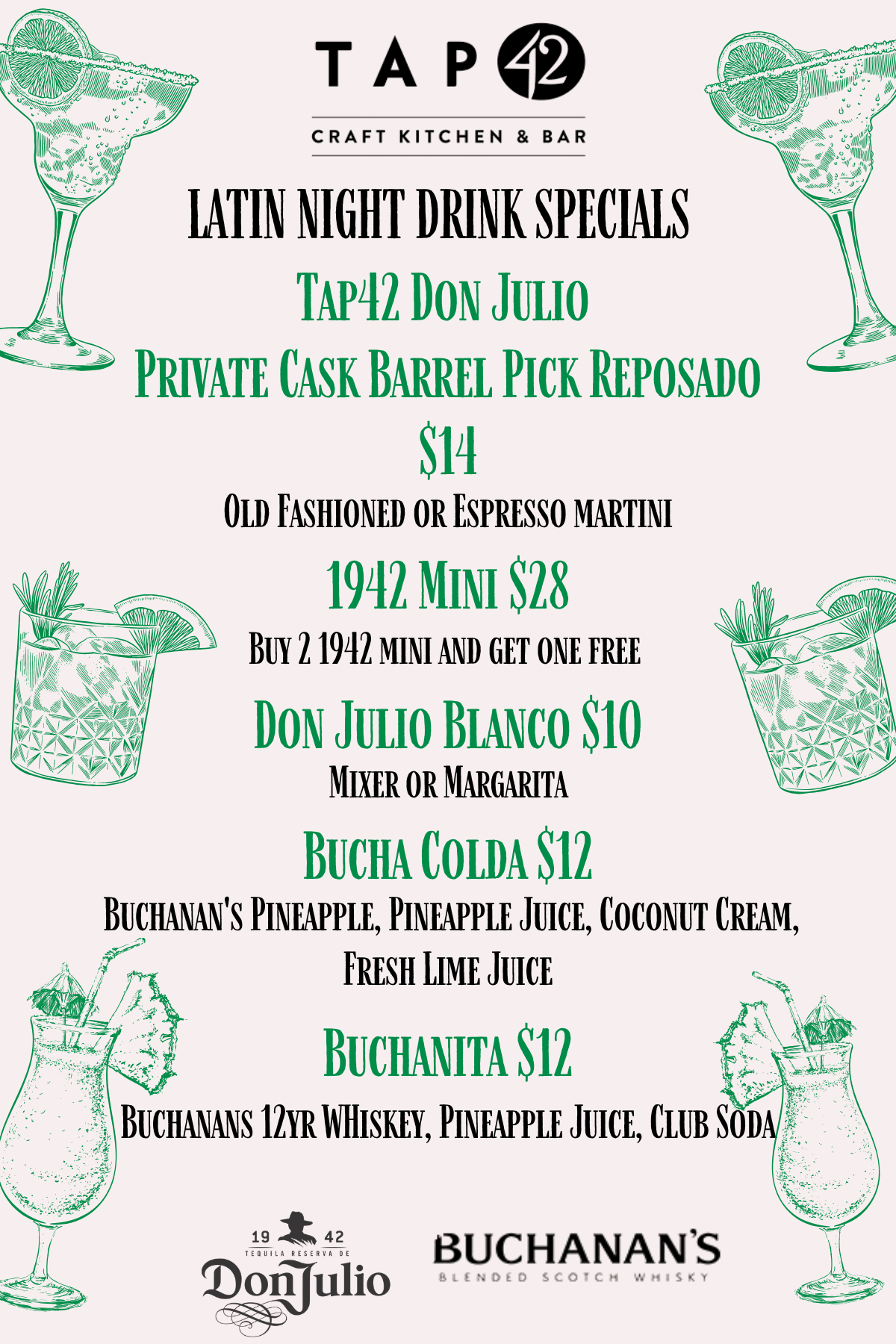 Latin Night Drink Specials