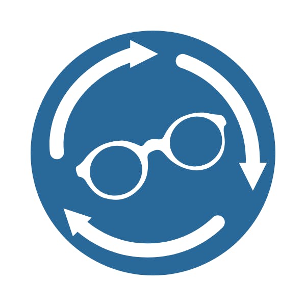 RECYCLED 8,100 PAIRS OF EYEGLASSES
