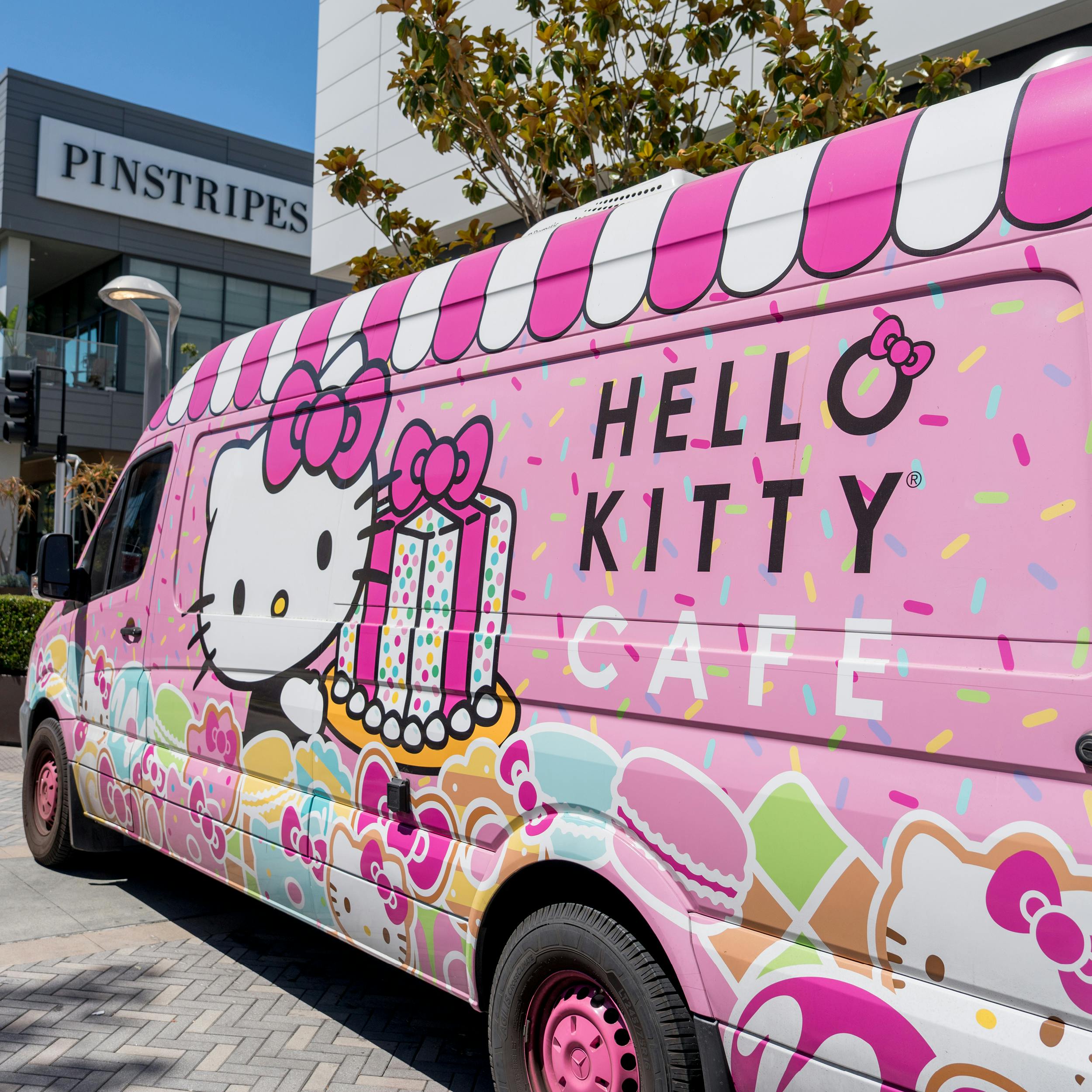 Hello Kitty Café Truck Selling Themed Treats & Merchandise