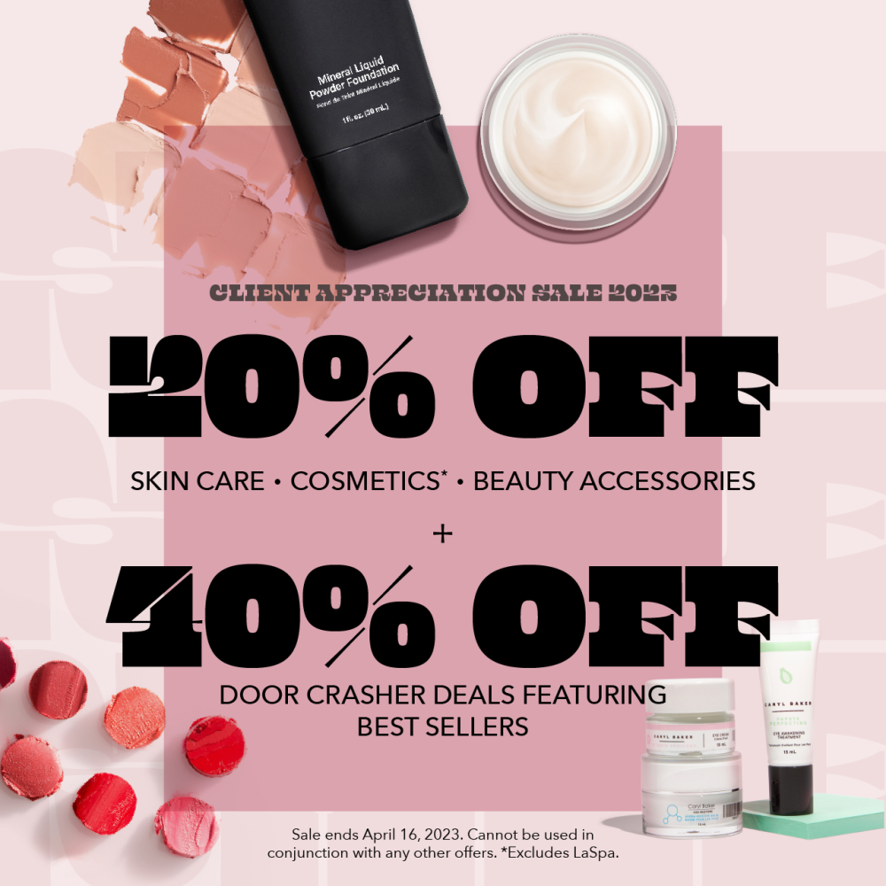 Caryl Baker Visage Shop our Client Appreciation Sale today featuring