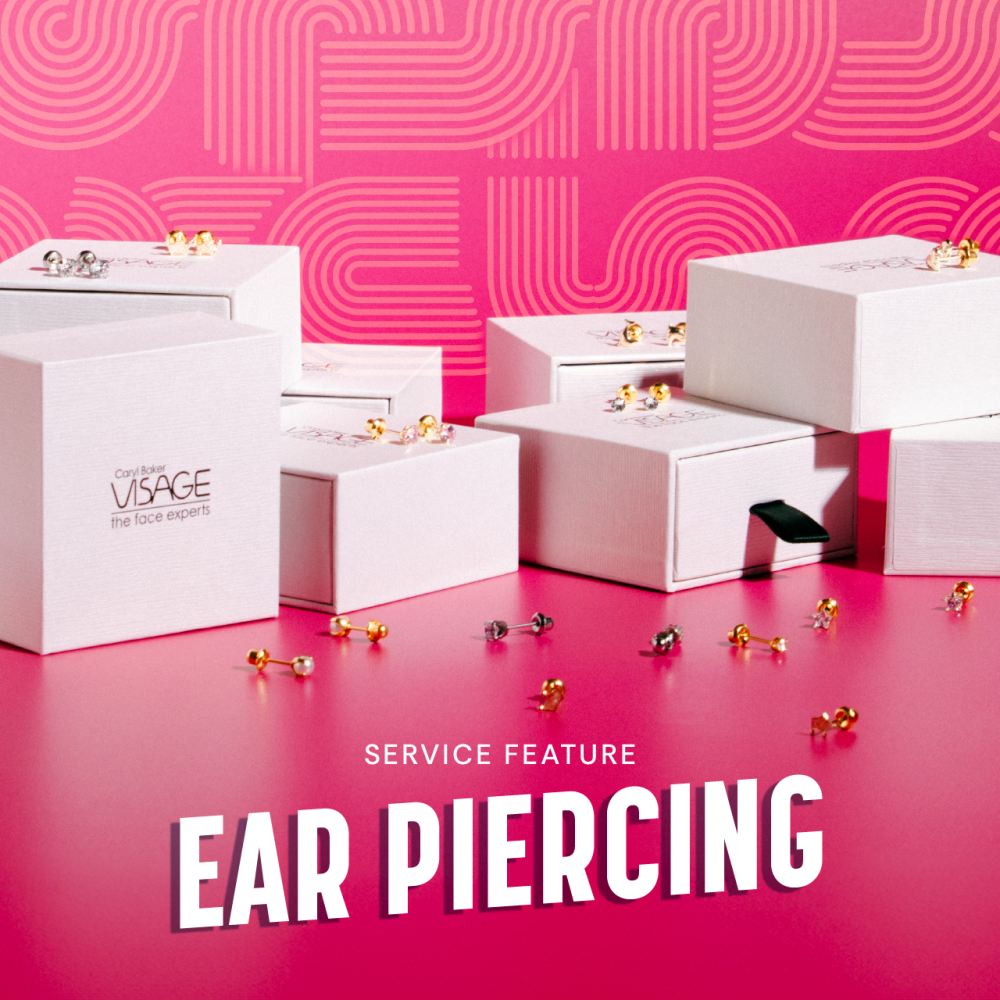 Caryl Baker Visage Feature of the Month EAR PIERCING Stone Road Mall Guelph