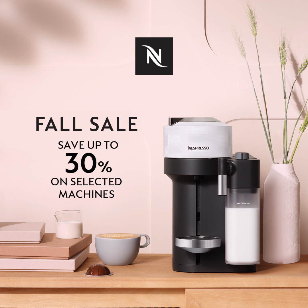 Nespresso Fall machine sale Orchard Park Shopping Centre Kelowna