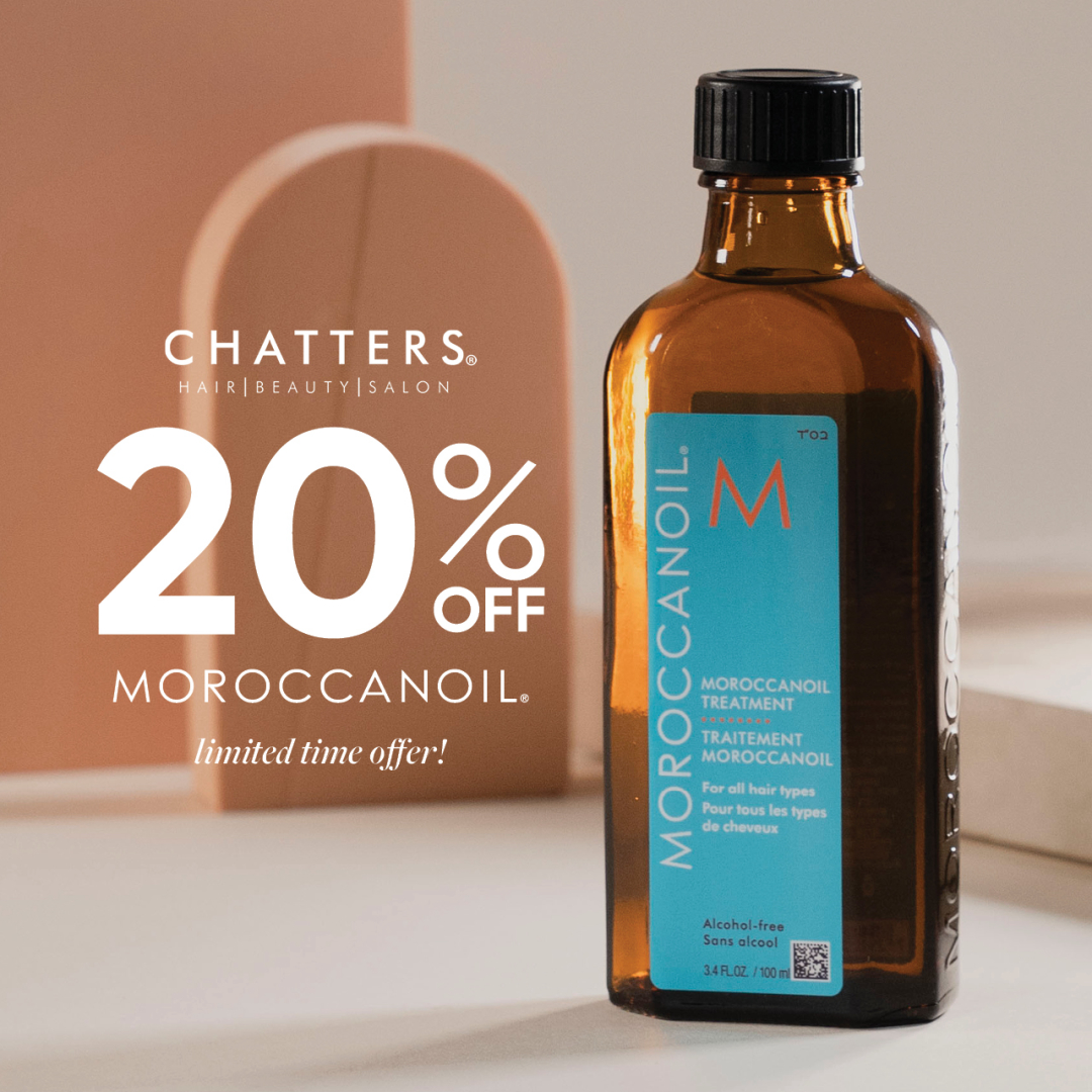 Shop 20% off Moroccanoil only at Chatters