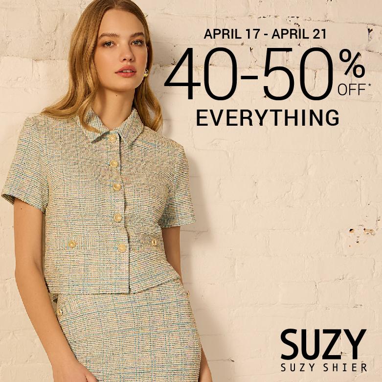 40% to 50% Off Everything At Suzy Shier.