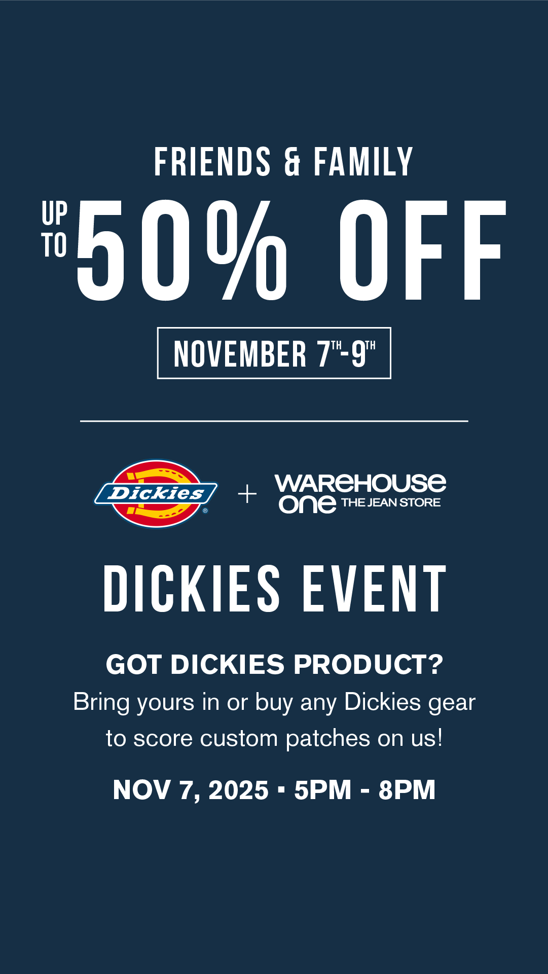 Friends and Family Event