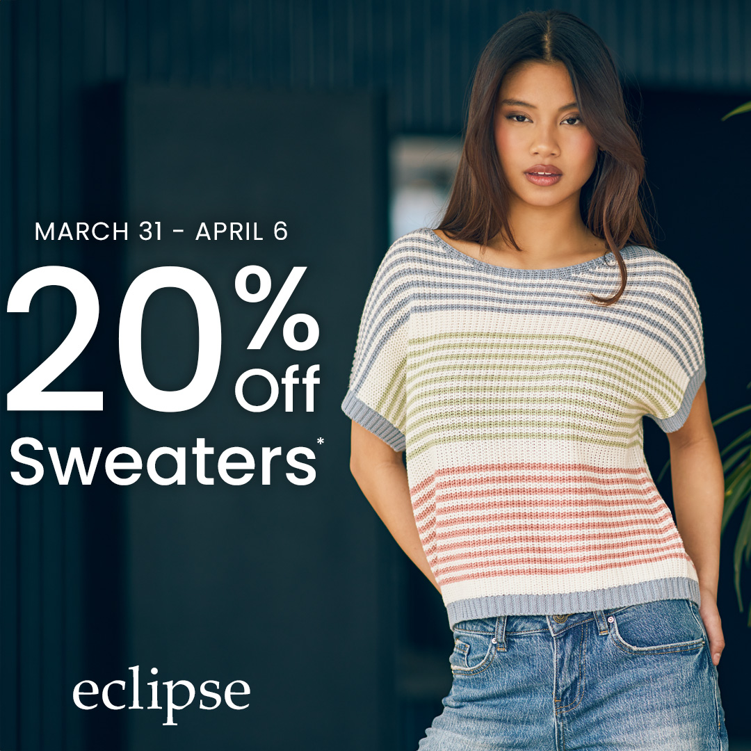 Eclipse 20% Off Sweaters Promotion