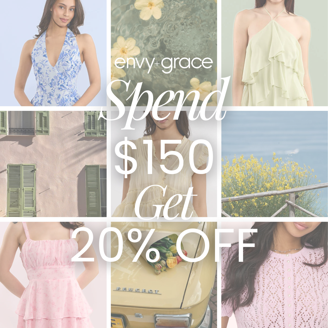 Spend $150 and take 20% off your purchase.