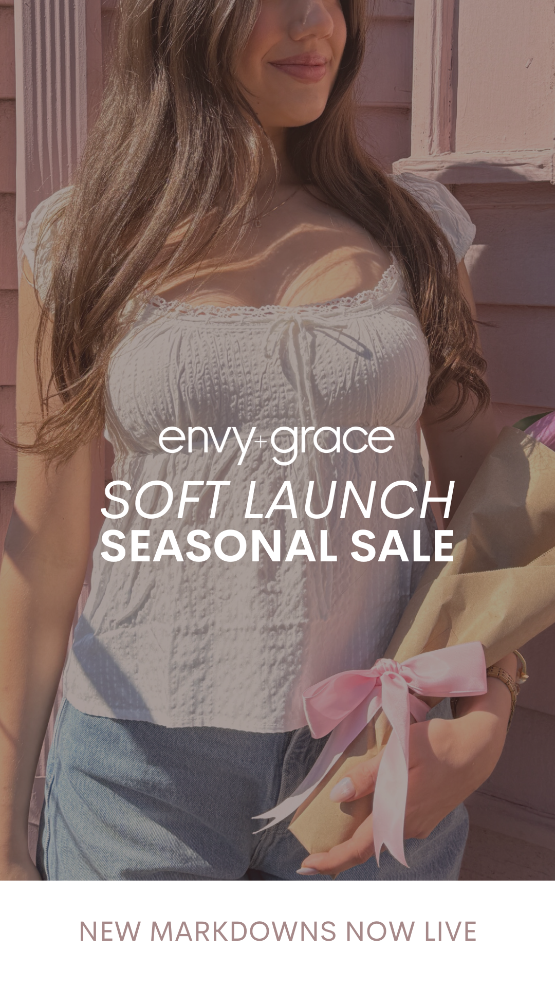 spring is on sale at envy + grace 🌷