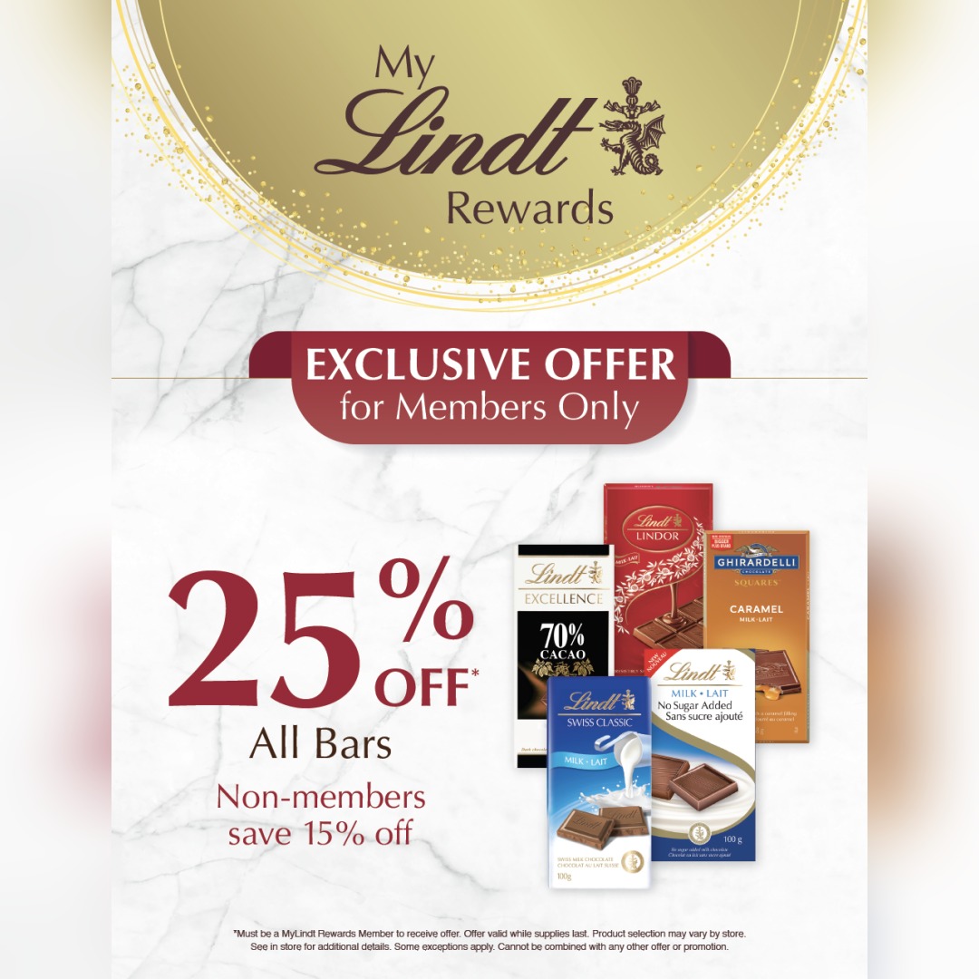 Members save 25% off bars!