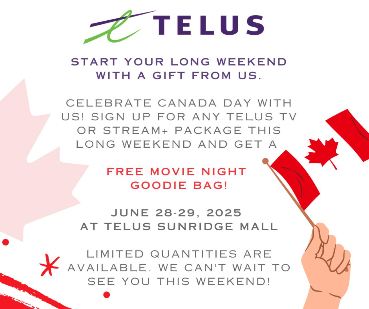 Start your Long Weekend with a Gift from Us!