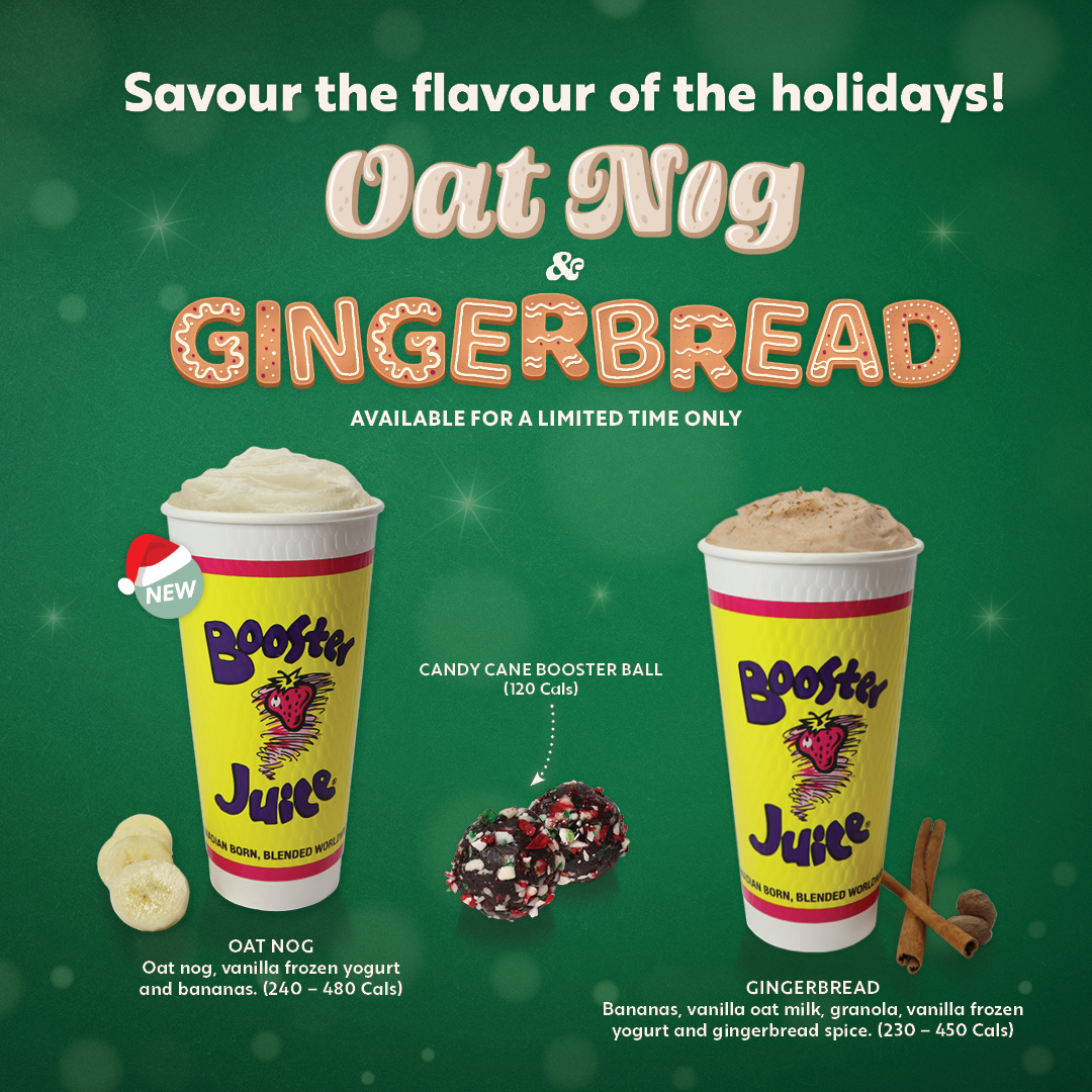 Booster Juice Booster Juice Holiday Smoothies & Gift Card Promotion