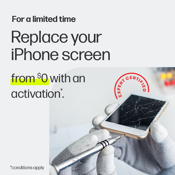 Mobile Klinik Apple Screen replacement starting from 0 with activation. Devonshire Mall