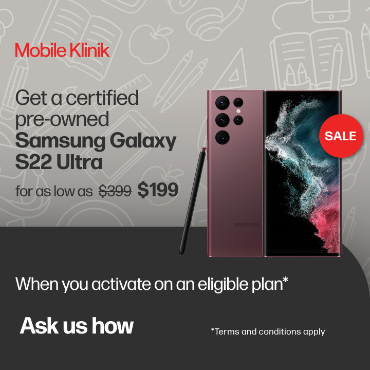 Get a certified pre-owned Samsung Galaxy S22 Ultra for as low as $199