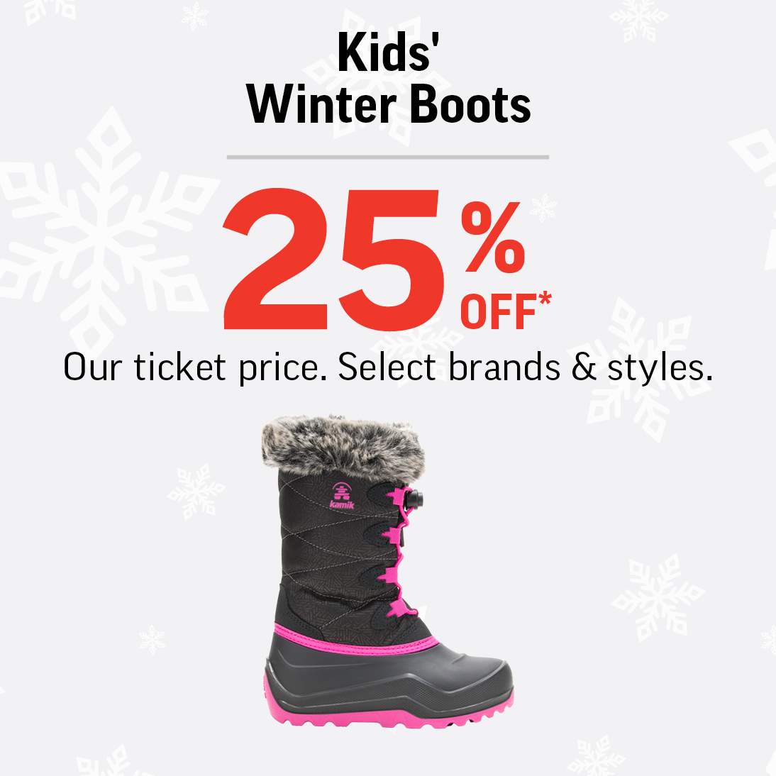 Childrens winter boots on sale sale