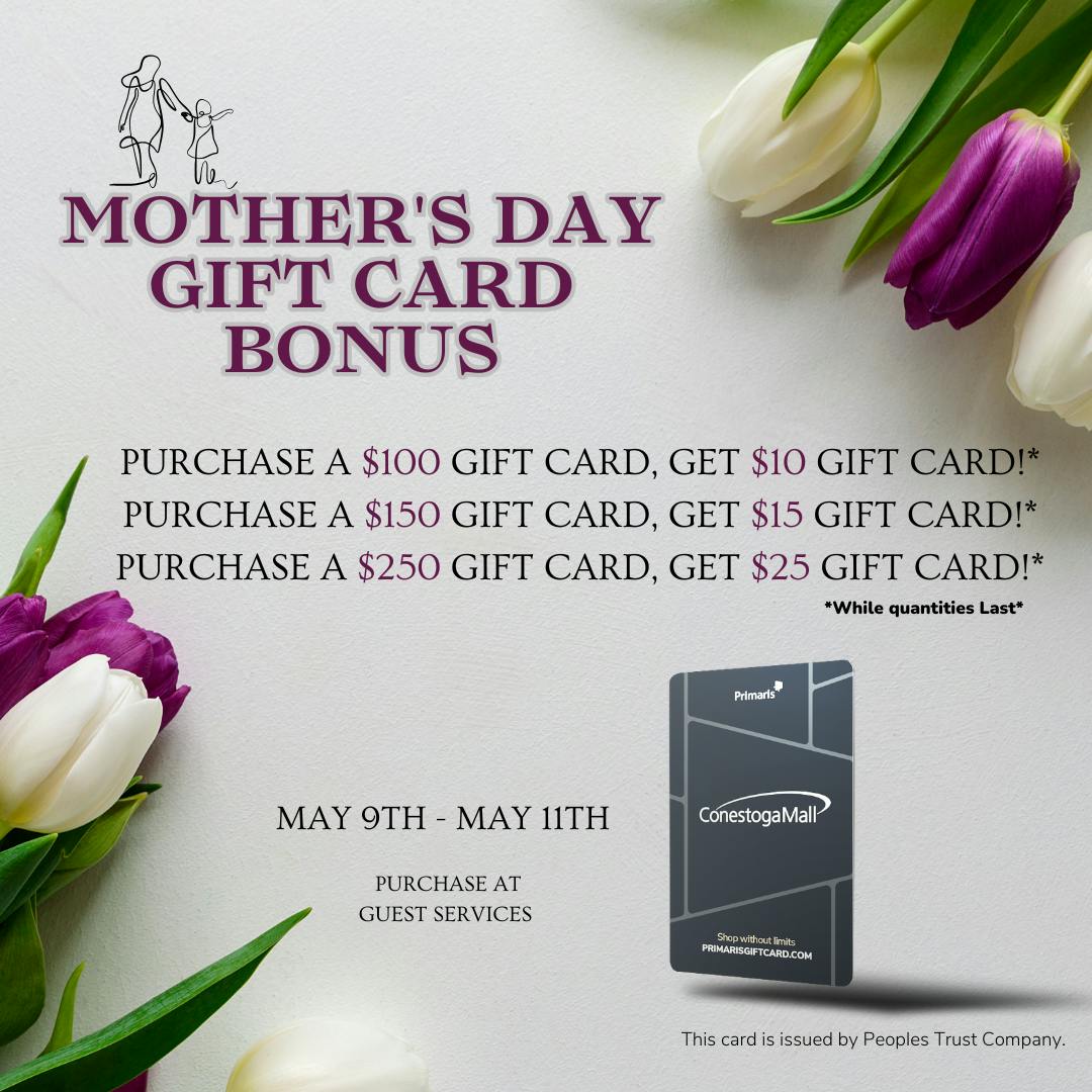 🌸 Mother's Day Gift Card Bonus 🎁
