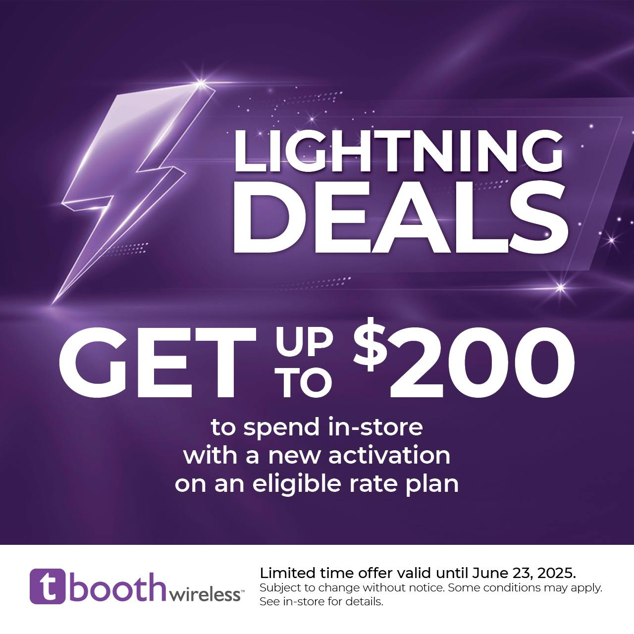 Lightning Deals: Get up to $200 to spend in-store*