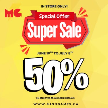 50% off on Selected 3D Wooden Displays!