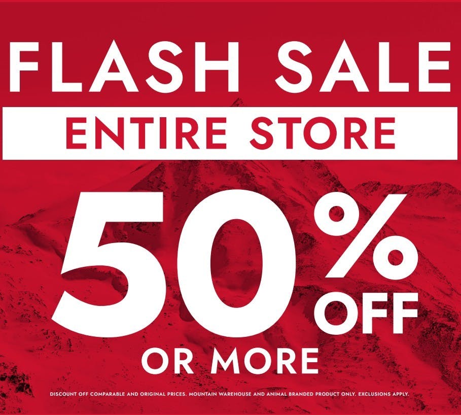 Flash Sale: Entire Store 50% Off or More