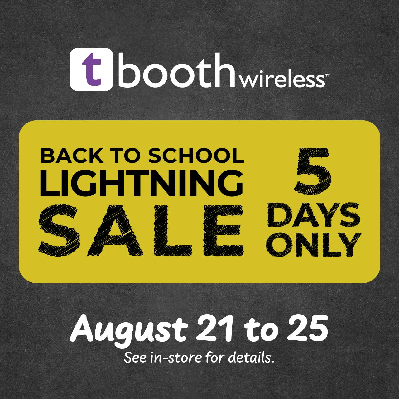 5 DAYS ONLY — Back To School Lightning Sale