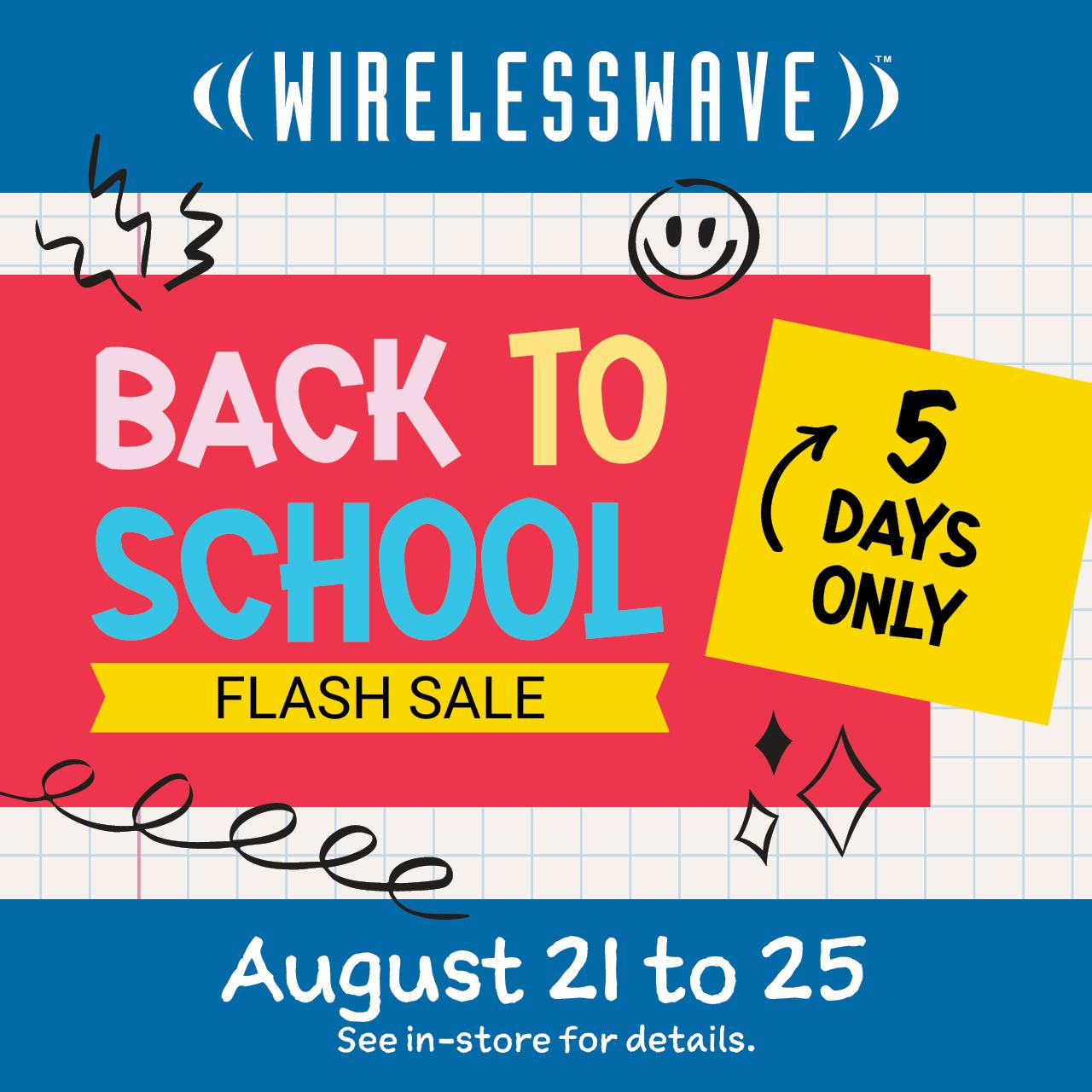 5 DAYS ONLY — Back To School Flash Sale