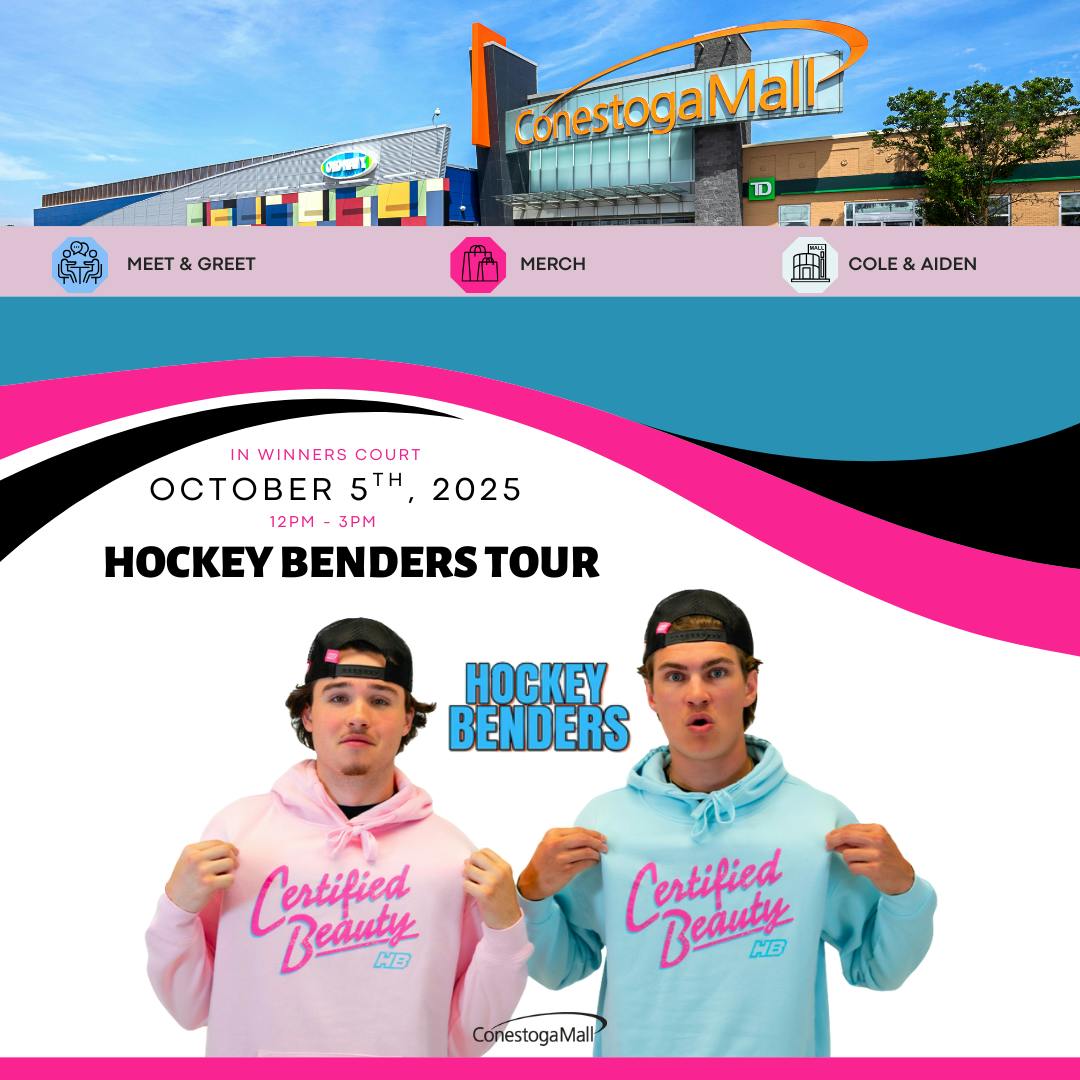 🏒 The Hockey Benders Tour is Coming to Conestoga Mall! 🏒