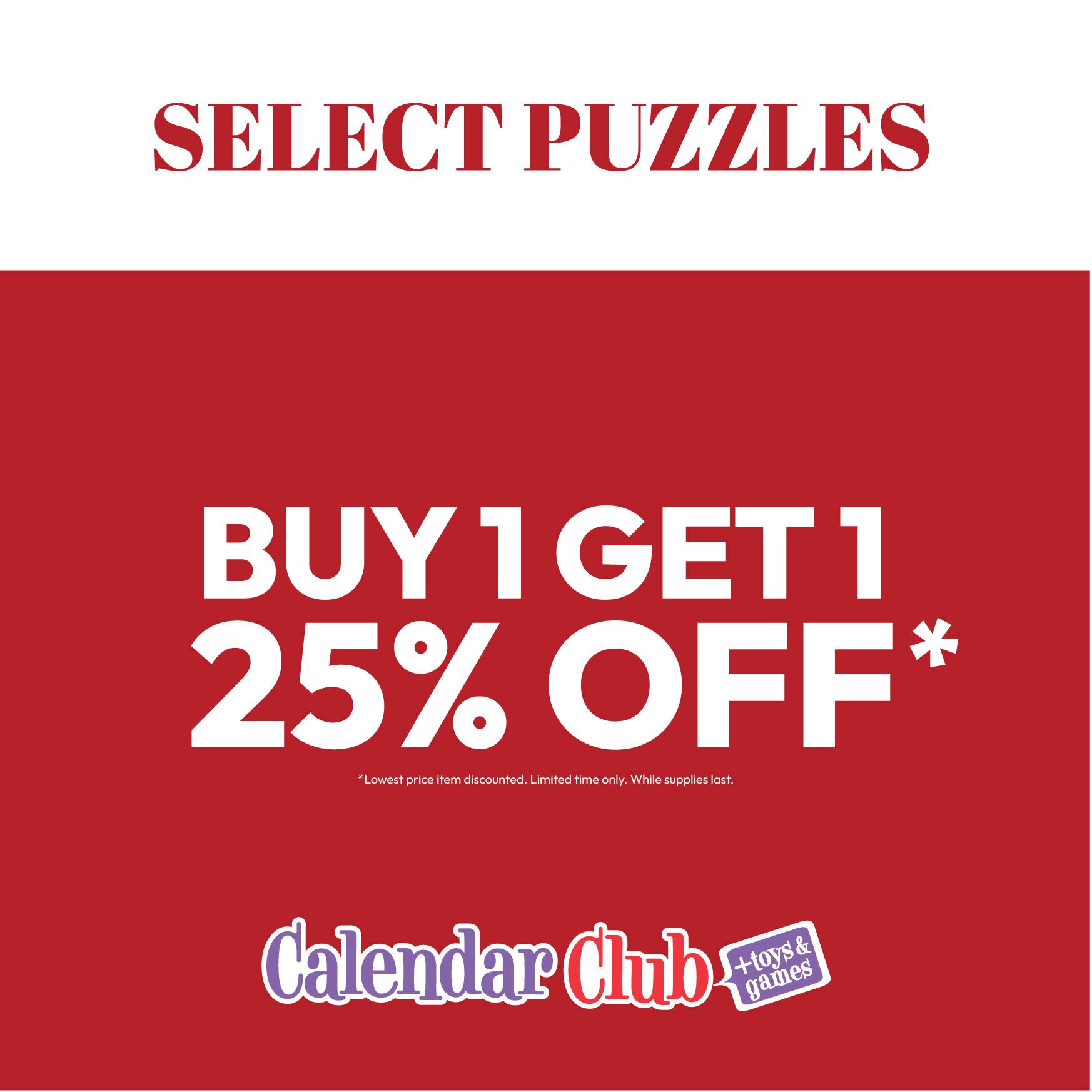 Puzzles Buy 1 Get 1 25% off
