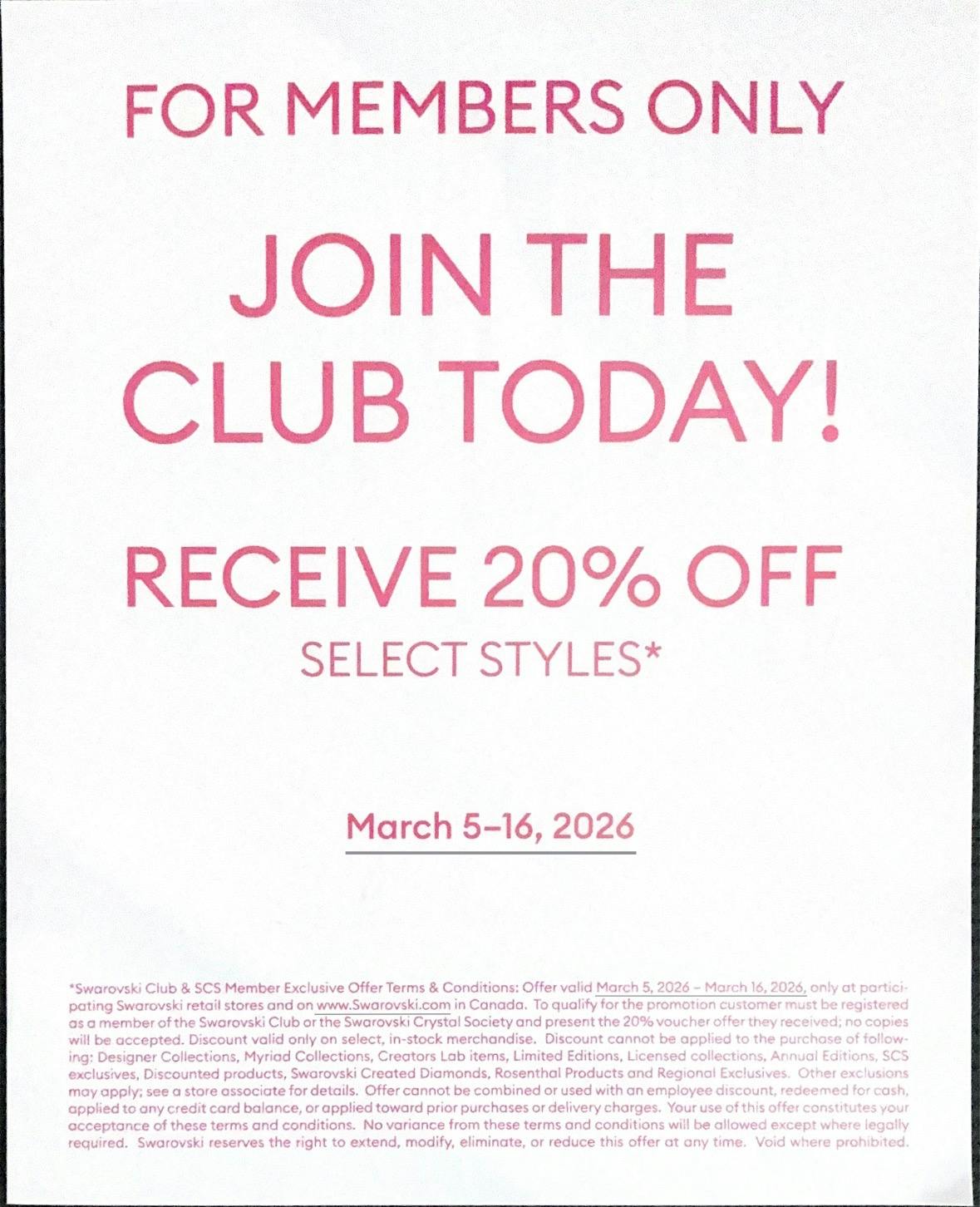 Join The Club Today!