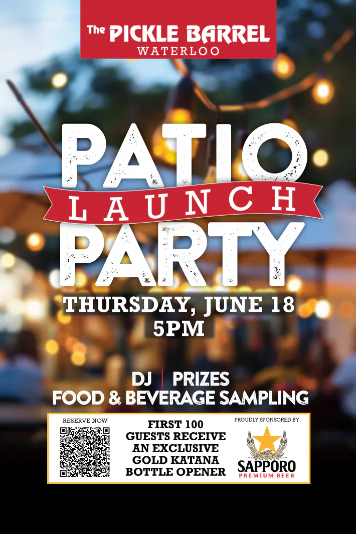 🍻☀️ Pickle Barrel Waterloo Patio Launch Party ☀️🍻