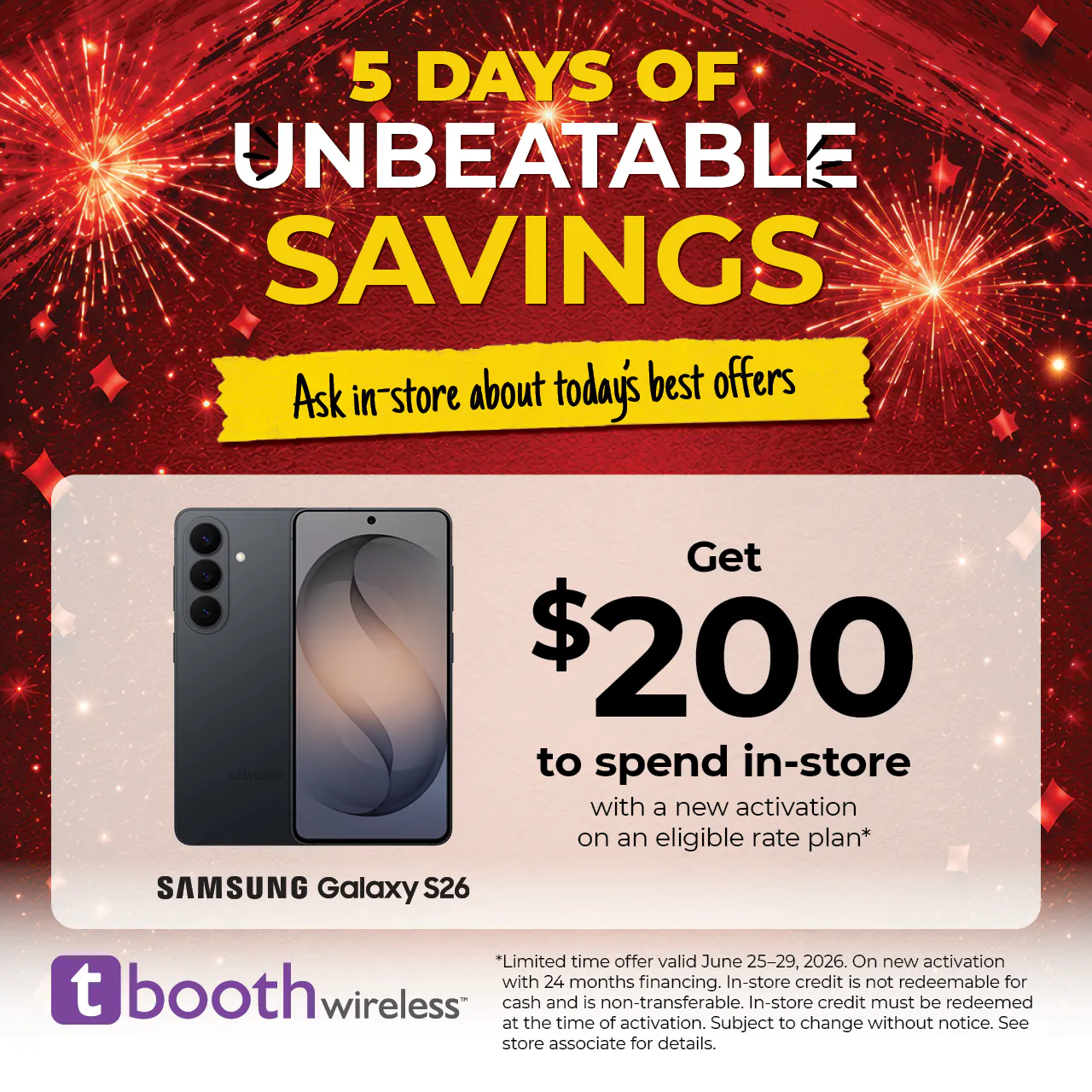 5 DAYS OF UNBEATABLE SAVINGS