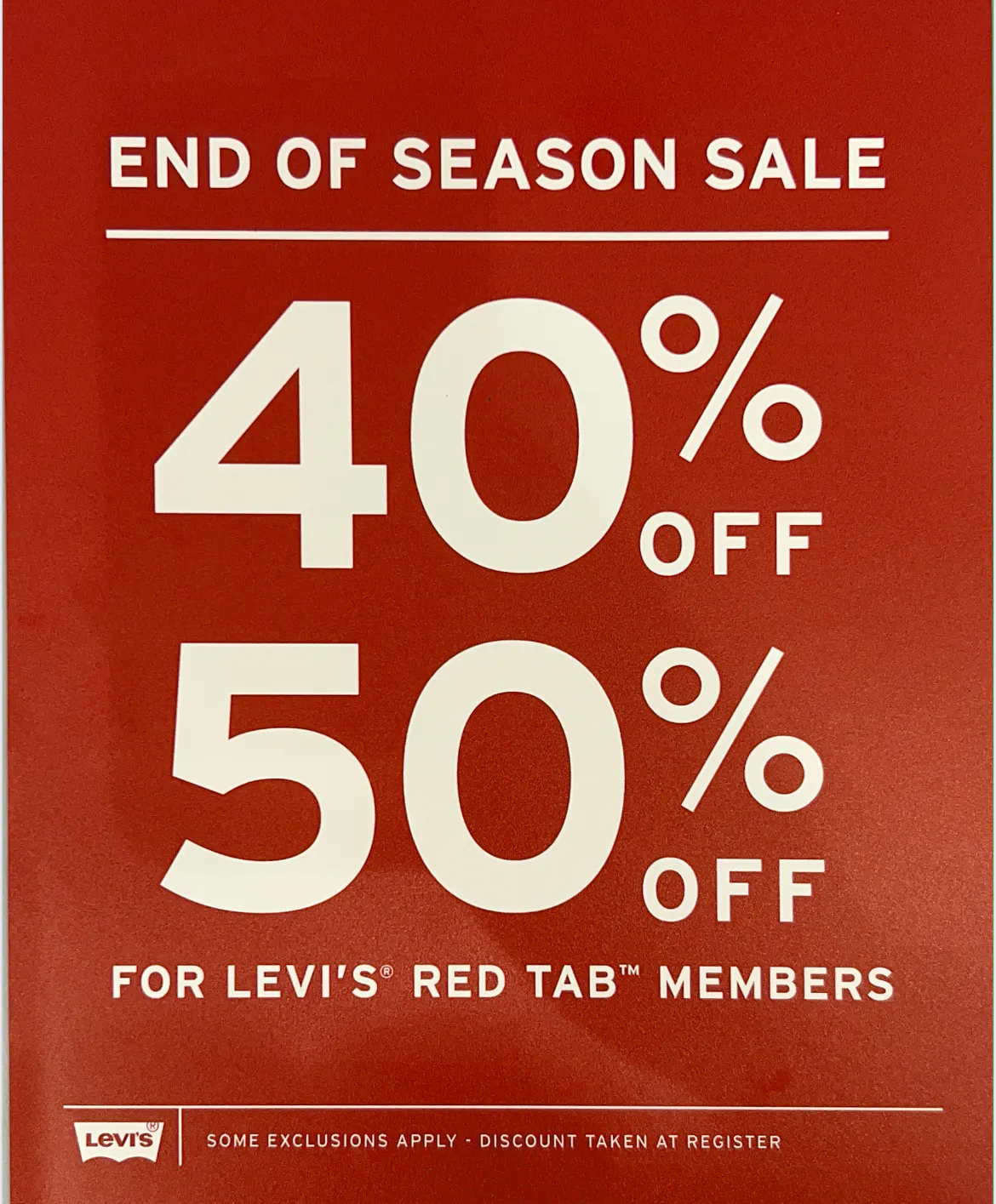 End Of Season Sale