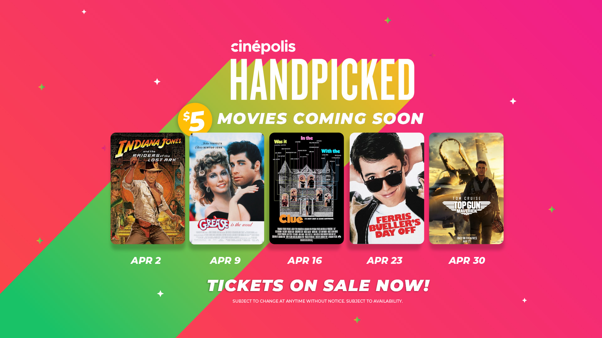$5 Nostalgic Movies for April!