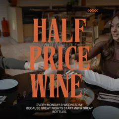 50% off Wine and Bubbles