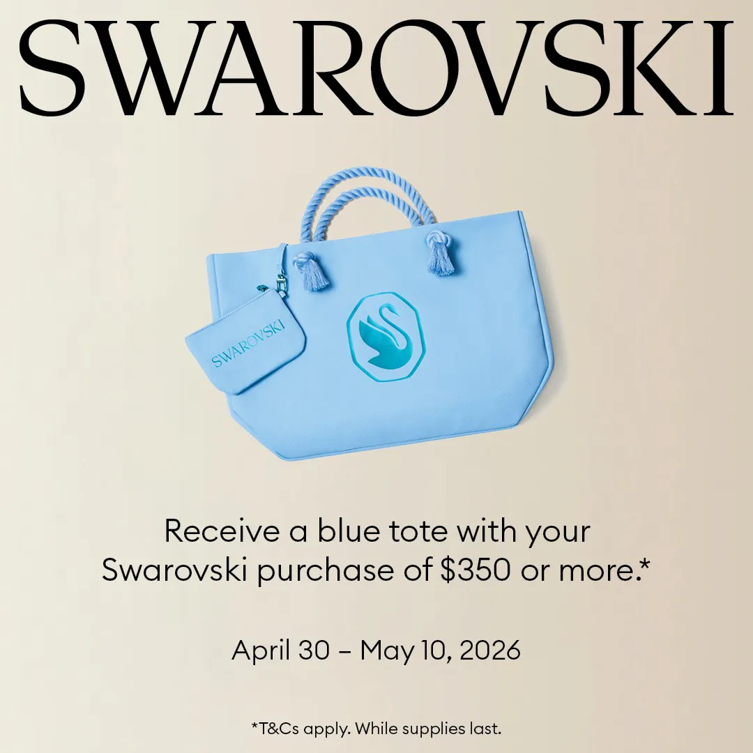 Receive a blue tote with your Swarovski purchase of $350 or more!*