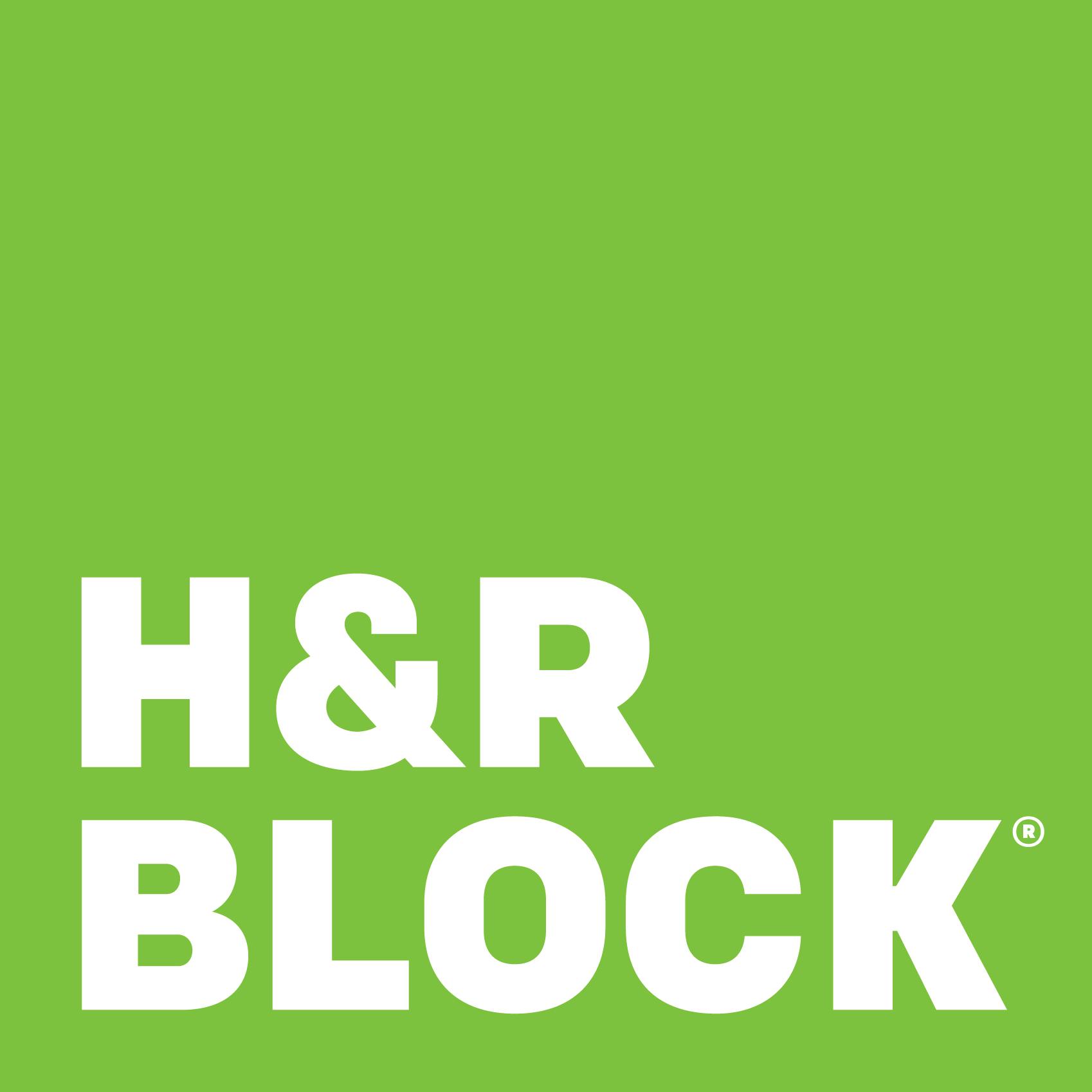 Store branding logo for H & R Block